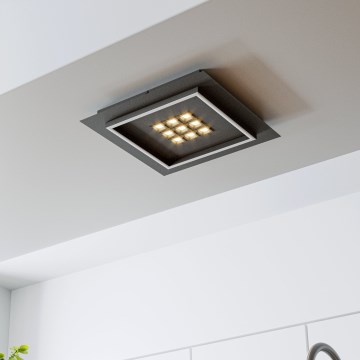 Eglo - LED Zatemnitvena stropna svetilka LED/21,4W/230V 2700-6500K črna + Daljinski upravljalnik