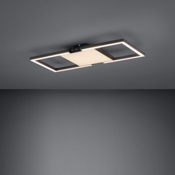 Eglo - LED Zatemnitvena stropna svetilka LED/26,2W/230V 2700-6500K črna + Daljinski upravljalnik