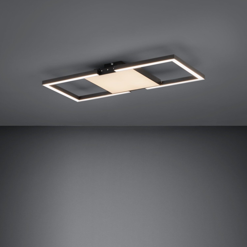 Eglo - LED Zatemnitvena stropna svetilka LED/26,2W/230V 2700-6500K črna + Daljinski upravljalnik