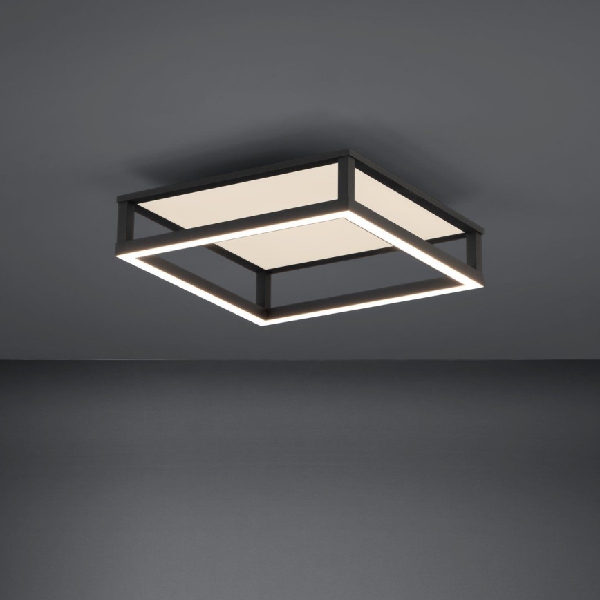Eglo - LED Zatemnitvena stropna svetilka LED/29,4W/230V 2700-6500K črna + Daljinski upravljalnik