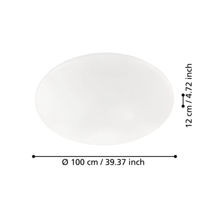 Eglo - LED Zatemnitvena stropna svetilka LED/80W/230V + Daljinski upravljalnik