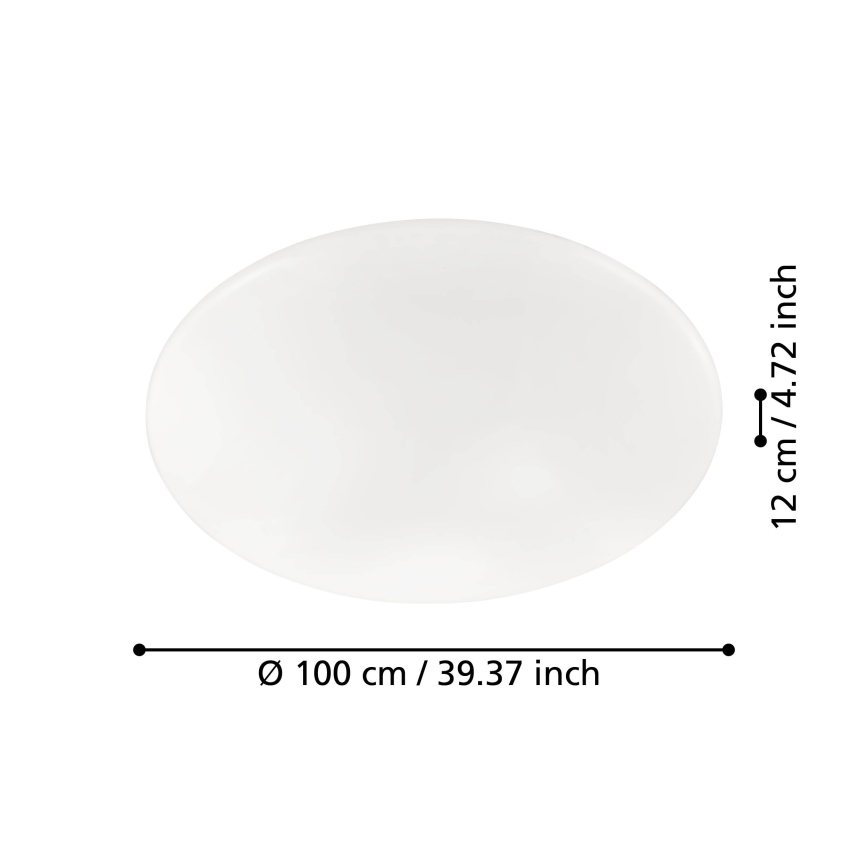 Eglo - LED Zatemnitvena stropna svetilka LED/80W/230V + Daljinski upravljalnik