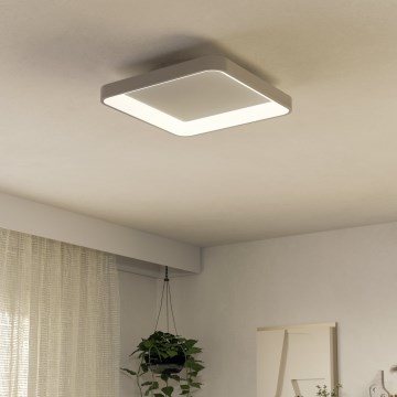 Eglo - LED Zatemnitvena stropna svetilka LORETELLO LED/12W/230V bela + Daljinski upravljalnik