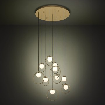 Eglo - LED Zatemnitveni lestenec na vrvici 10xLED/3W/230V 3000K pr. 58 cm zlata