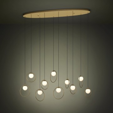 Eglo - LED Zatemnitveni lestenec na vrvici 10xLED/3W/230V 3000K zlata