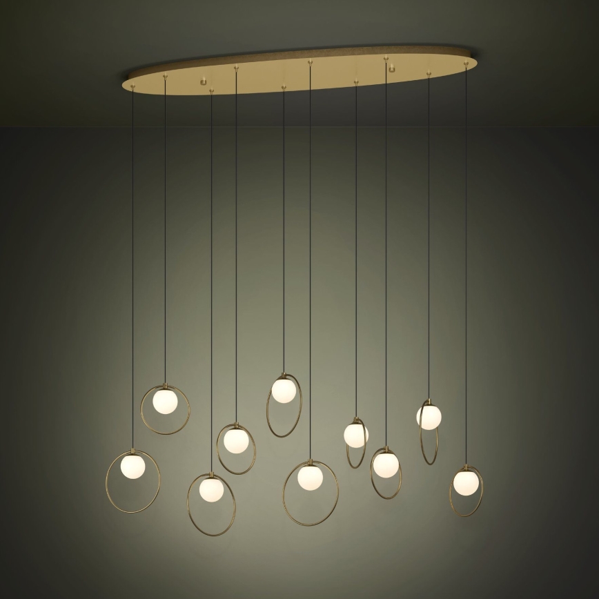 Eglo - LED Zatemnitveni lestenec na vrvici 10xLED/3W/230V 3000K zlata