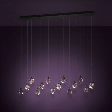 Eglo - LED Zatemnitveni lestenec na vrvici 14xLED/3W/230V 3000K črna/prozorna
