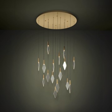 Eglo - LED Zatemnitveni lestenec na vrvici 16xLED/3,3W/230V 3000K pr. 78 cm zlata