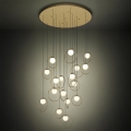 Eglo - LED Zatemnitveni lestenec na vrvici 17xLED/3W/230V 3000K pr. 78 cm zlata
