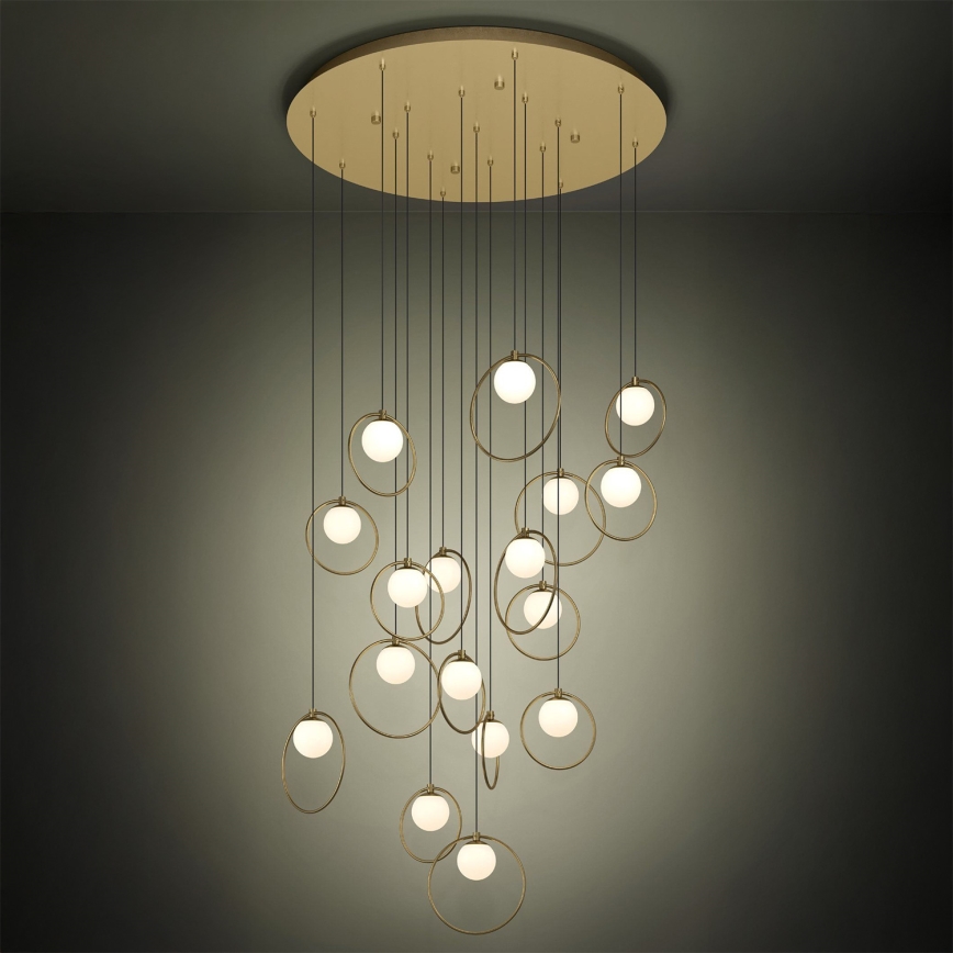 Eglo - LED Zatemnitveni lestenec na vrvici 17xLED/3W/230V 3000K pr. 78 cm zlata