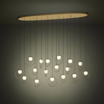 Eglo - LED Zatemnitveni lestenec na vrvici 17xLED/3W/230V 3000K zlata