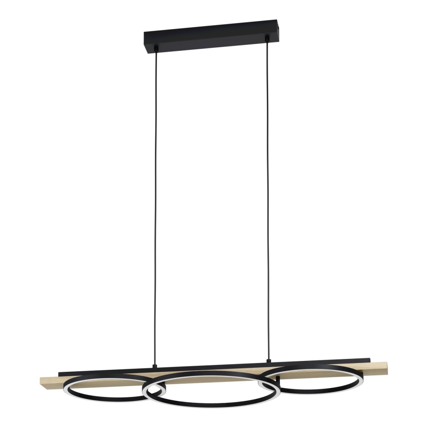 Eglo - LED Zatemnitveni lestenec na vrvici 2xLED/12,5W/230V+1xLED/15,5W 3000K bež/črna