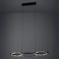 Eglo - LED Zatemnitveni lestenec na vrvici 2xLED/12,5W/230V + LED/15,5W 3000K črna