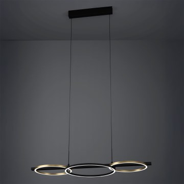 Eglo - LED Zatemnitveni lestenec na vrvici 2xLED/12,5W/230V + LED/15,5W 3000K črna