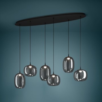Eglo - LED Zatemnitveni lestenec na vrvici 6xLED/3,7W/230V 2700-6500K dimna + Daljinski upravljalnik