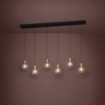 Eglo - LED Zatemnitveni lestenec na vrvici 6xLED/5,4W/230V 3000K zlata