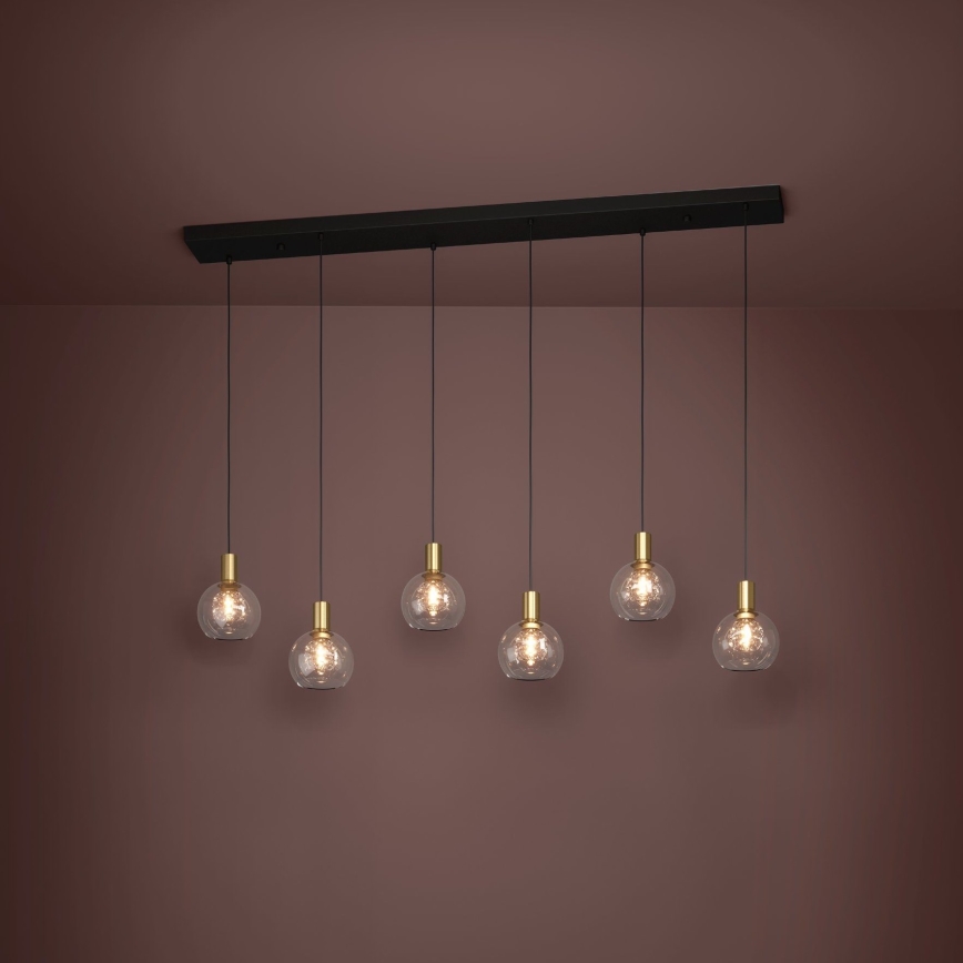 Eglo - LED Zatemnitveni lestenec na vrvici 6xLED/5,4W/230V 3000K zlata