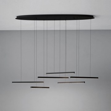 Eglo - LED Zatemnitveni lestenec na vrvici 6xLED/8,4W/230V 3000K črna