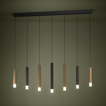 Eglo - LED Zatemnitveni lestenec na vrvici 7xLED/3,1W/230V 3000K antracit/zlata