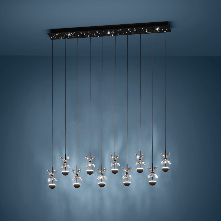 Eglo - LED Zatemnitveni lestenec na vrvici LED/23W/230V 3000K črna