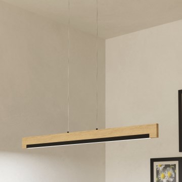 Eglo - LED Zatemnitveni lestenec na vrvici LED/25,5W/230V 3000K črna/bež
