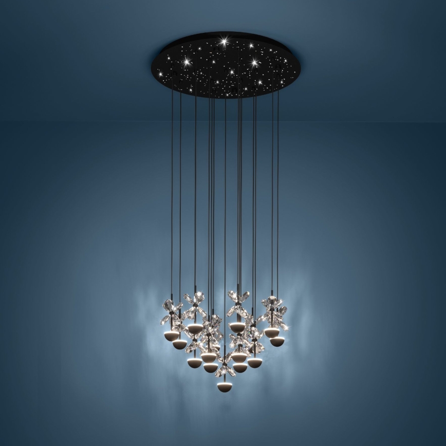 Eglo - LED Zatemnitveni lestenec na vrvici LED/27W/230V 3000K črna