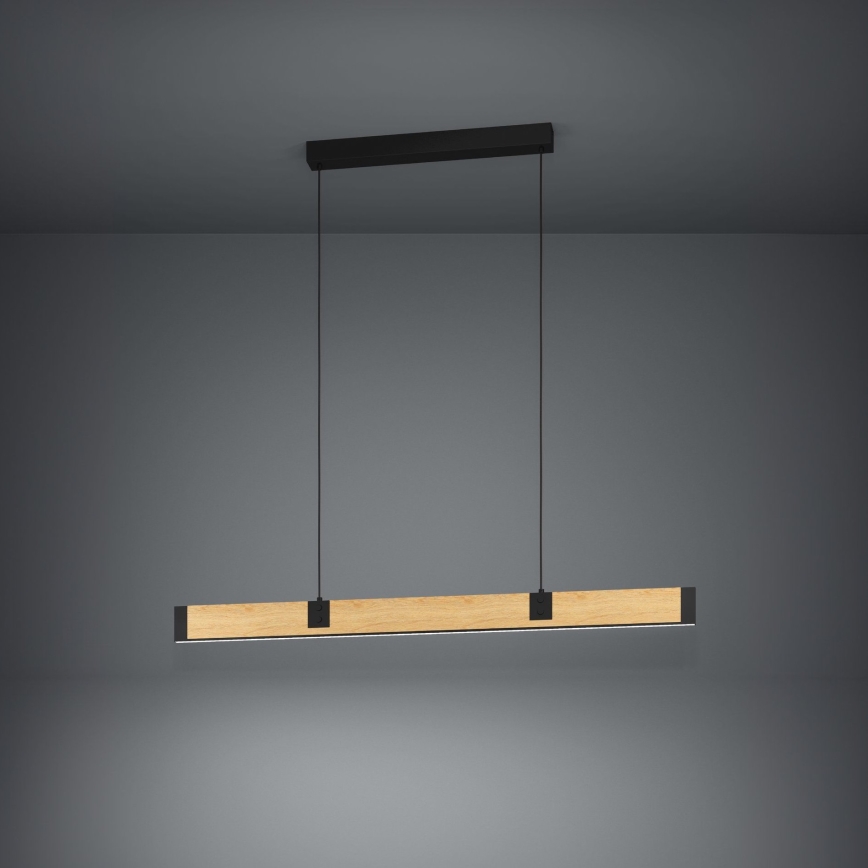 Eglo - LED Zatemnitveni lestenec na vrvici LED/28,8W/230V 3000K črna/rjava