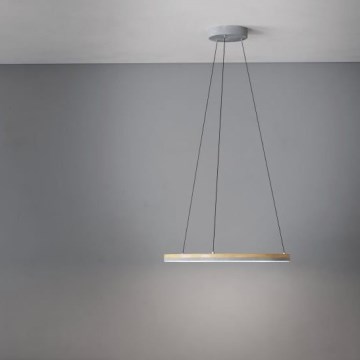 Eglo - LED Zatemnitveni lestenec na vrvici LED/36W/230V 3000K siva/hrast