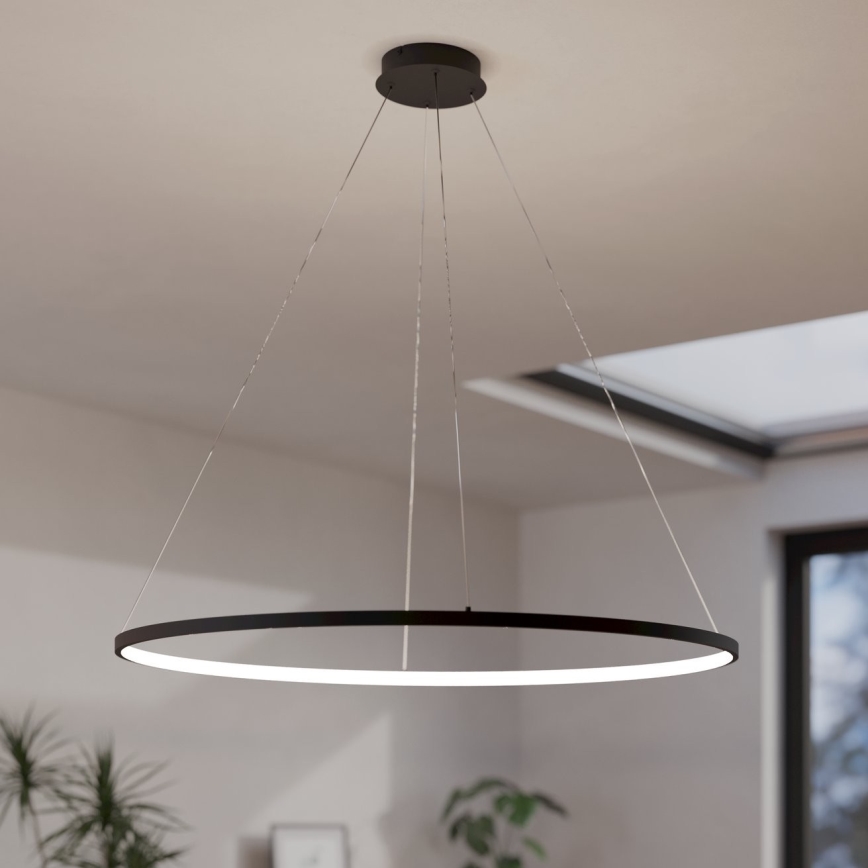 Eglo - LED Zatemnitveni lestenec na vrvici LED/40W/230V 2700-6500K črna + Daljinski upravljalnik