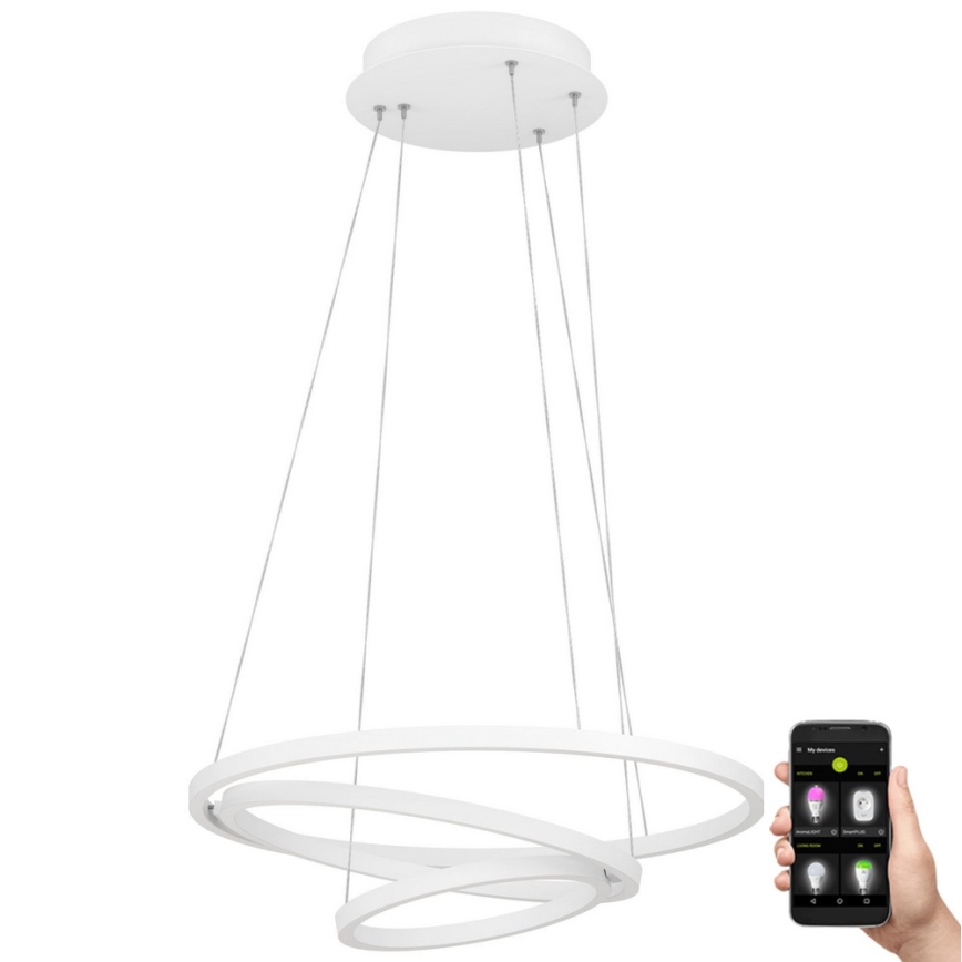 Eglo - LED Zatemnitveni lestenec na vrvici LED/43,2W/230V bela