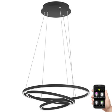 Eglo - LED Zatemnitveni lestenec na vrvici LED/43,2W/230V črn