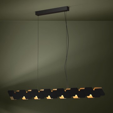 Eglo - LED Zatemnitveni lestenec na vrvici LED/44W/230V 3000K črna/zlata