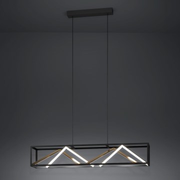 Eglo - LED Zatemnitveni lestenec na vrvici LED/46W/230V 2700-6500K črna/zlata + Daljinski upravljalnik