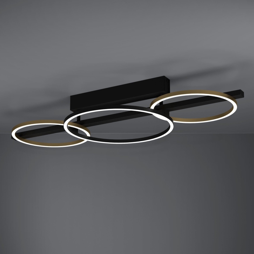 Eglo - LED Zatemnitveni nadgradni lestenec 2xLED/12,5W/230V + LED/15,5W 3000K črna