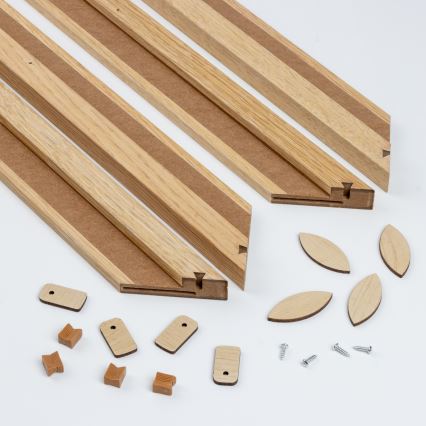 Eglo - LED Zatemnitveni nadgradni panel POZZALLO WOOD LED/21W/230V 2700-6500K 49,5x49,5 cm rjava + Daljinski upravljalnik