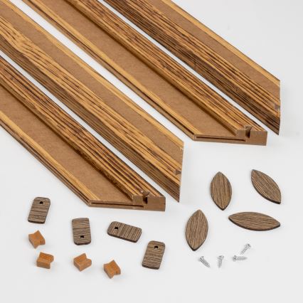 Eglo - LED Zatemnitveni nadgradni panel POZZALLO WOOD LED/21W/230V 2700-6500K 49,5x49,5 cm rjava + Daljinski upravljalnik