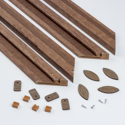 Eglo - LED Zatemnitveni nadgradni panel POZZALLO WOOD LED/21W/230V 2700-6500K 49,5x49,5 cm temno rjava + Daljinski upravljalnik