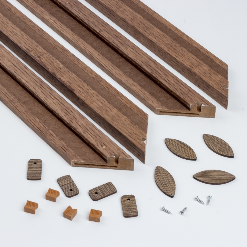 Eglo - LED Zatemnitveni nadgradni panel POZZALLO WOOD LED/21W/230V 2700-6500K 49,5x49,5 cm temno rjava + Daljinski upravljalnik