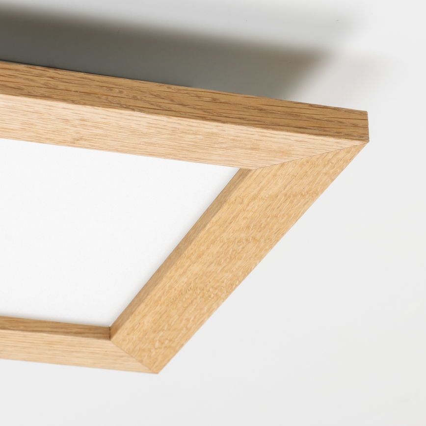 Eglo - LED Zatemnitveni nadgradni panel SALOBRENA 2 WOOD LED/16W/230V 4000K 34x34 cm rjava