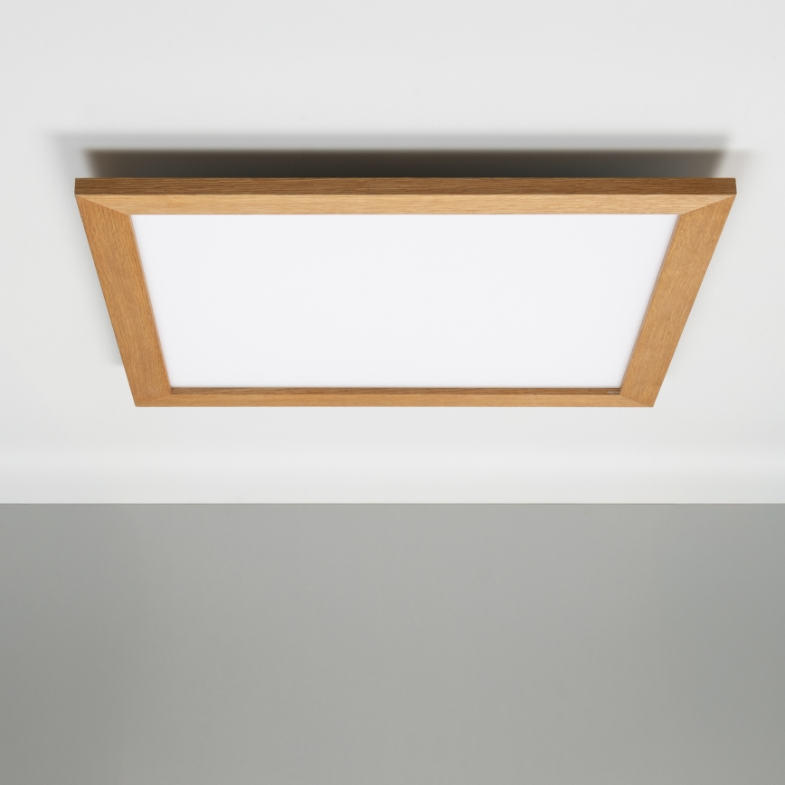 Eglo - LED Zatemnitveni nadgradni panel SALOBRENA-CL WOOD LED/31W/230V 2700-6500K 64x64 cm rjava