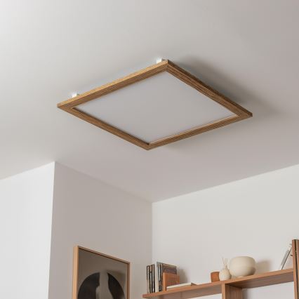 Eglo - LED Zatemnitveni panel SALOBRENA-TW WOOD LED/32,5W/230V 2700-6500K 64x64 cm rjava + Daljinski upravljalnik