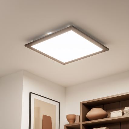 Eglo - LED Zatemnitveni panel SALOBRENA-TW WOOD LED/32,5W/230V 2700-6500K 64x64 cm temno rjava + Daljinski upravljalnik
