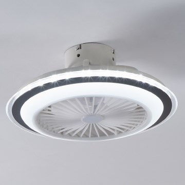 Eglo - LED Zatemnitveni stropni ventilator LED/25,5W/230V bela/siva 2700-6500K + Daljinski upravljalnik