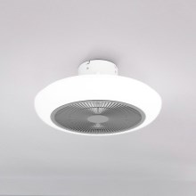 Eglo - LED Zatemnitveni stropni ventilator LED/25,5W/230V bela/siva + Daljinski upravljalnik