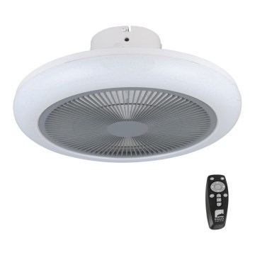 Eglo - LED Zatemnitveni stropni ventilator LED/25,5W/230V siva + Daljinski upravljalnik