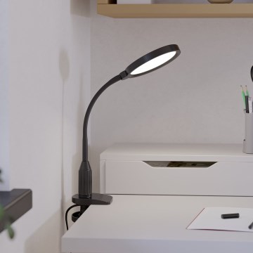 Eglo - LED zatemnjevalna fleksibilna svetilka s sponko LED/5,5W/230V 2700/4000/6500K črna