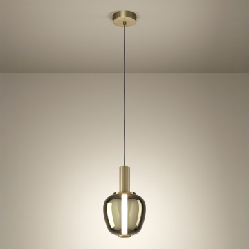 Eglo - LED zatemnjevalna viseča svetilka na kablu LED/5,5W/230V + LED/1,6W 2200-6500K premer 21 cm zlata