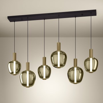 Eglo - LED zatemnjevalni zlati lestenec 3xLED/5W/230V + 3xLED/6,5W + 6xLED/1,6W