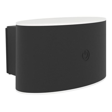 Eglo - LED zatemnjiva polnilna stenska svetilka za zunanjo uporabo z vklopom na dotik, LED/5W/5V 2000 mAh 3000/4000/6500K IP44 črna