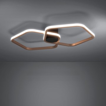 Eglo - LED zatemnjiva stropna svetilka LED/20W/230V zlata + daljinski upravljalnik